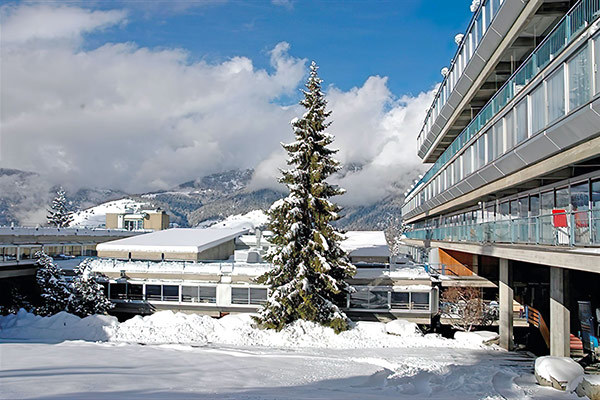 Un albergo sulle piste da sci