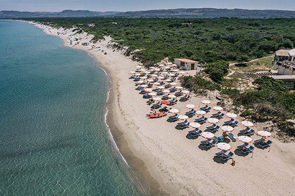 Direttamente sulla spiaggia, nel Golfo dell'Asinara