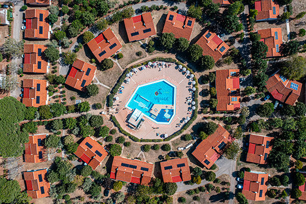 Vista panoramica sull'arcipelago delle incantevoli Isole Brioni