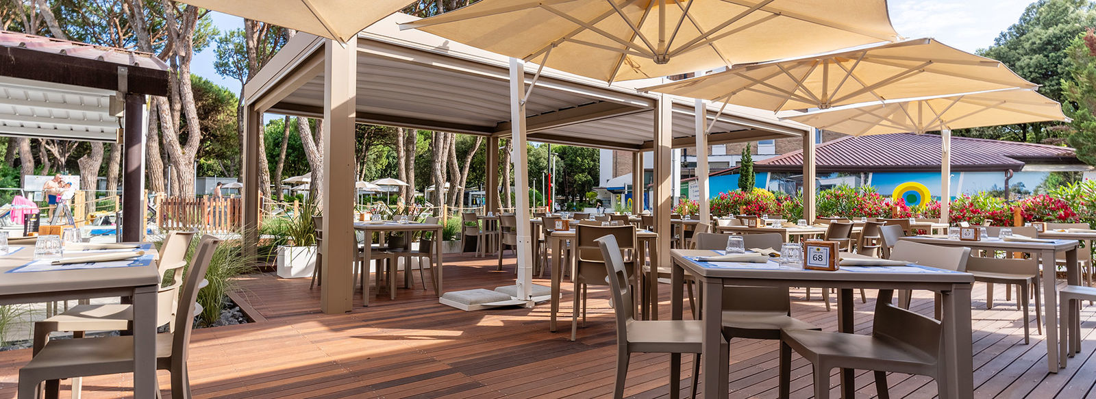 Immerso nella pineta, fronte mare