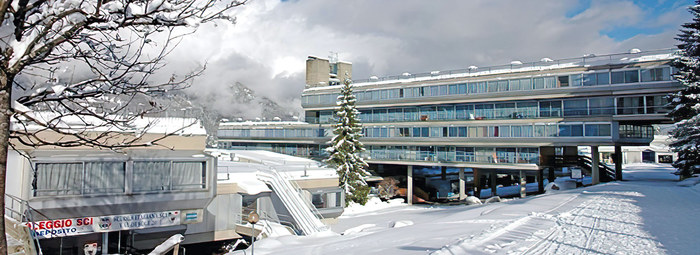Un albergo sulle piste da sci