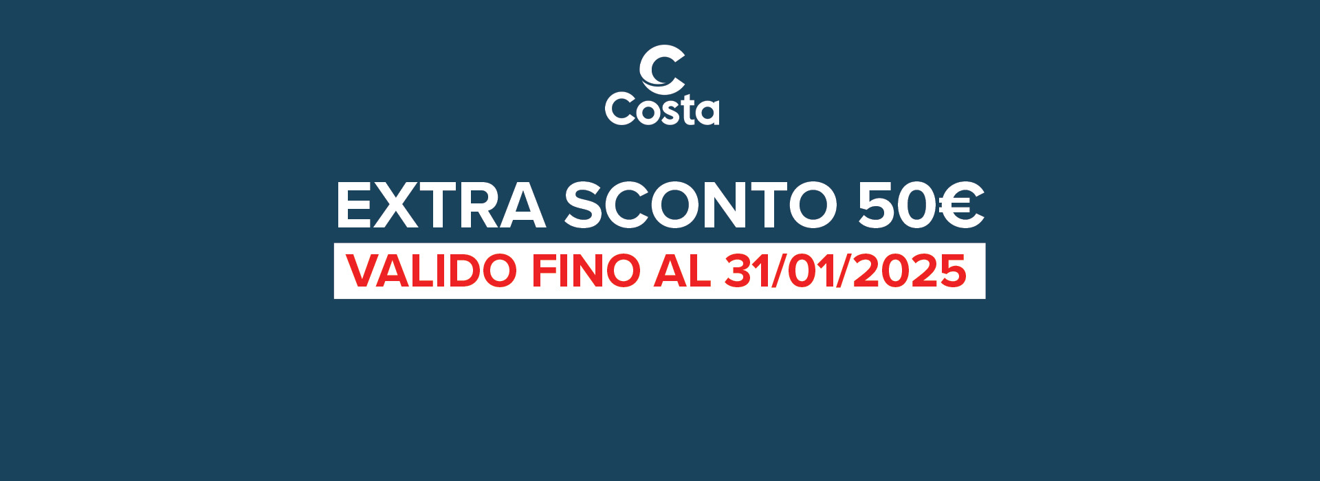 Promozione Costa Crociere: Extra sconto 50 €